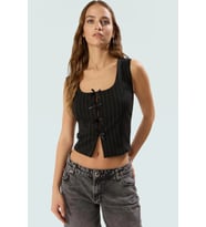 Fitted İnterlok Örme Bluz Havuz Yaka Yazlık Casual Tarz Zarifane Tasarım Dayanıklı Malzeme (Siyah)