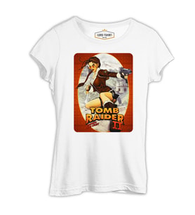 ToBB Raider - Lara Croft Beyaz Kadın Tshirt