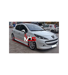 PEUGEOT 207 GTX UYUMLU MARŞPİYEL SAĞ SOL TAKIM FİBERGLASS BOYASIZ