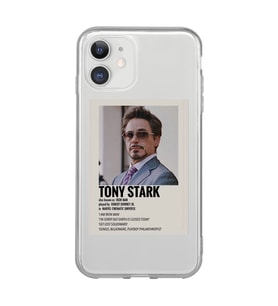 Iphone 11 Uyumlu Tony Stark Robert Downey JR. Desenli Şeffaf Telefon Kılıfı