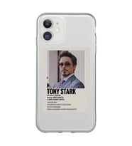 Iphone 11 Uyumlu Tony Stark Robert Downey JR. Desenli Şeffaf Telefon Kılıfı