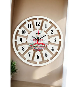 Diş Hekimi Duvar Saati 40cm 001 (Beyaz)