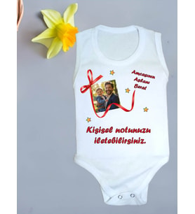 NSR Tasarım  Doğum Günü ve Özel Günlere Tasarlanabilen Kişiye Özel Amca Dayı Hala Teyze Hediye Baskılı Yazılı Resim Bebek Body Zıbın (Pamuk Beyaz)
