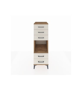 Kronos Dolap Tek Raflı 5 Çekmeceli 44x59x134 Çam-Aytaşı