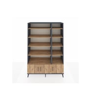 Hyperion Gardrop 10 Raflı 3 Kapaklı 132x44x195 Antrasit-Çam