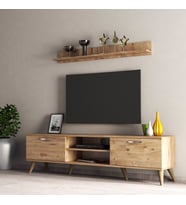 Mega 180 lik L Raflı Tv Ünitesi Çam - TVU0102