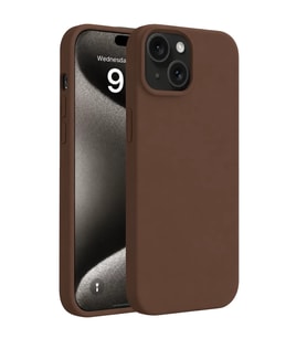 iPhone 15 Kılıf First Silikon - Kahverengi