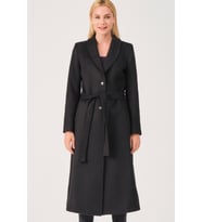 Z6681 DEWBERRY BAYAN PALTO-SİYAH