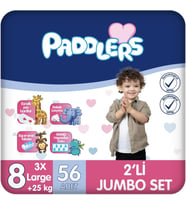 Bebek Bezi 8 Numara XXX-Large (25+ Kg) 56 Adet – 2’li Jumbo Set