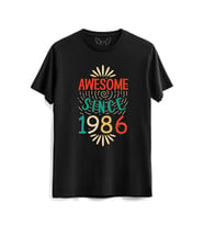 Vintage 1986 Awesome Siyah Tshirt