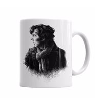 SHERLOCK HOLMES Drawing   Kupa Bardak Porselen