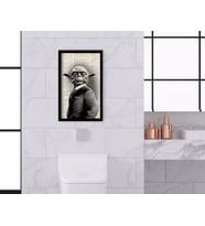 BK Home Banyo Tuvalet Dekoratif Ahşap Siyah Çerçeveli Tablo-5
