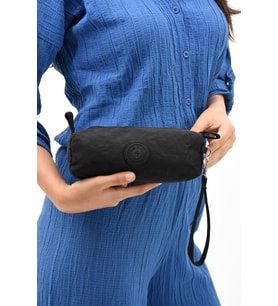 Tek Bölmeli Kalemlik (Yıkanabilir ve Su Geçirmez, makyaj çantası ) Siyah (Model: 571-15H)