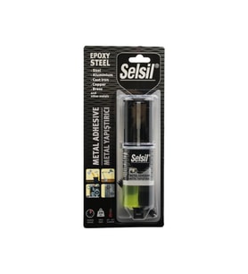 SELSİL EPOXY STEEL METAL ŞIRINGA EPOKSİ YAPIŞTIRICI 28GR. METAL - ÇELİK - ALÜMİNYUM - AHŞAP - PLASTİK (5343)