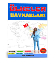 Ülkeleri ve Bayrakları Öğreten Boyama Kitabı