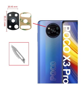Tkgz Xiaomi POCOPHONE X3 PRO Arka Kamera CAM Lensi + Bistüri Ucu