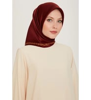 DJ SAF İPEK EŞARP 9260D (S) ( SURA) (Bordo)
