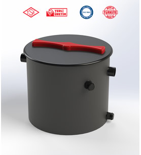 Tankplast YTPE 0.3 Lt Sn Yağ Tutucu-Yağ Ayırıcı-Tezgah Altı Polietilen (HDPE)Yerli Üretim Silindir Tip