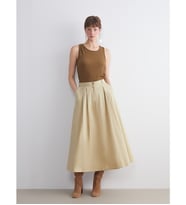 LCWAIKIKI Classic Bej Standart Fit Poplin Pileli Etek