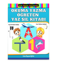 Okuma Yazma Öğreten Yaz Sil Kitabı (3-7 YAŞ)
