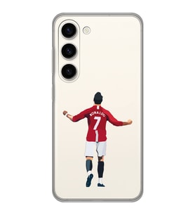 Samsung Galaxy S23 Uyumlu Cristiano Ronaldo Tasarımlı Şeffaf Telefon Kılıfı
