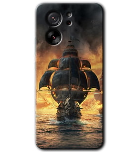Xiaomi Mi 13T Pro Kılıf HD Desen Baskılı Arka Kapak - Siyah İnci