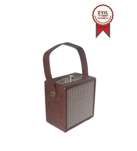 Torima X2 Taşınabilir Wooden Case Bluetooth Hoparlör Kahverengi