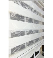 Zebra Stor Nakışlı Ekru Etek Dilimli ST 123