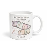 Animasyon Okuyanlara Kare Kare Çizilen Hayaller Çizer Kupası Hediye Bardak