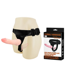 Pretty Love Harness Ultra Çift Taraflı Içi Dolu Belden Bağlamalı Protez Penis