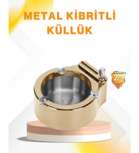 Northcity Çakmak Entegreli Yeniden Doldurulabilir Metal Küllük - Masa Dekorasyonu ve Pratik Çözüm