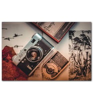 Cakatablo Antika Fotoğraf Makinesi ve Fotoğraflar MDF Tablo
