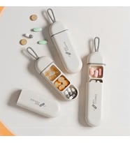 EZERE Taşınabilir 3 Bölmeli Nem Geçirmez Mini Hapİlaç Saklama Kutusu - BPA İ? - HPSBYI6276-9