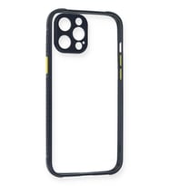Pilelistore   iPhone 12 Pro Kılıf Miami Şeffaf Silikon - Lacivert