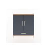 Arges Şifonyer 3 Raflı Tek Çekmeceli 2 Kapaklı 88x30x96 Çam-Antrasit