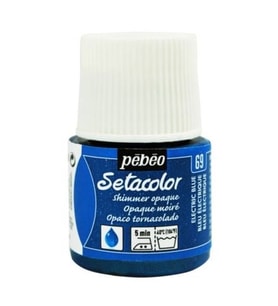 Pebeo Setacolor Shimmer (Pırıltılı) Opak Kumaş Boyası 69 ELECTRIC BLUE 