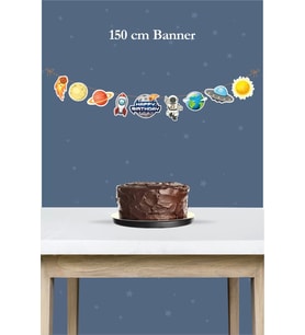 Uzay Temalı Büyük Banner *Kalın Kağıt 150cm