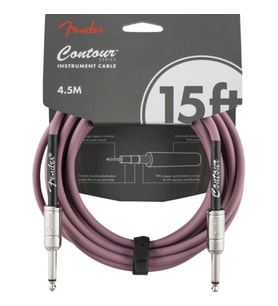 FENDER 0990571066 Contour Serisi Enstrüman Kablosu (4.5m) Burgundy Mist, Örgülü Esnek Dış Kaplama, Üstün Ses İletimi ve Retro Görünüm