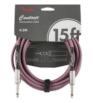 FENDER 0990571066 Contour Serisi Enstrüman Kablosu (4.5m) Burgundy Mist, Örgülü Esnek Dış Kaplama, Üstün Ses İletimi ve Retro Görünüm