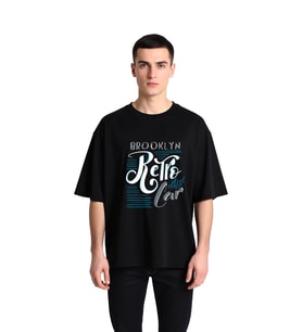 Brooklyn Retro Araba Cool Klasik Baskılı Erkek Oversize Tişört