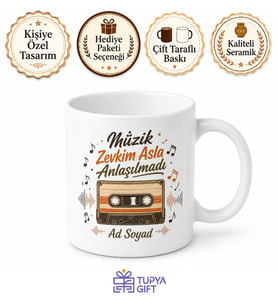 Müzik Zevki Asla Anlaşılmayanlara Karışık Kaset Tuhaf Melodi Kupa Bardak Hediye