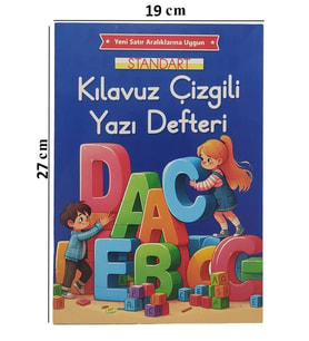 Yeni Müfradat Kılavuz Çizgili Güzel Yazı Defteri Büyük Boy 19x27cm -1 Adet