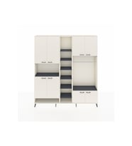 Arges Dolap 18 Raflı 8 Kapaklı Tek Askılı 220x30x243 Aytaşı-Aytaşı/Antrasit