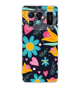 PrintiFy Xiaomi Mi 11 Ultra ile Uyumlu 1mm Slim Fit Retro Renkler 1 Baskılı Şeffaf  Kılıf