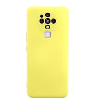 Camon 16 Kılıf Nano içi Kadife Silikon - Sarı