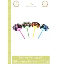 #Kalem Anime Figürlü Estetik Tasarım Kaliteli Okul Kırtasiye Hediye Yelpazeli Tükenmez Kalem