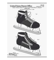 Hokey Paten Patenti Tablo Ahşap Poster Dekoratif