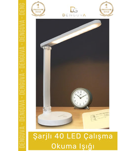 #MasaLambası Şarjlı 40 Led Çalışma Okuma Işığı Kademeli Masa Lambası Ayarlanabilir Renk Tonu Ve Parl