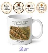 Savur Tarihi Dokusu ve Doğası Mardin Hatırası Kupa Bardak Hediye