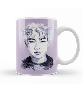 Bts SeokJin Bts Paint Blot Kupa Bardak Porselen